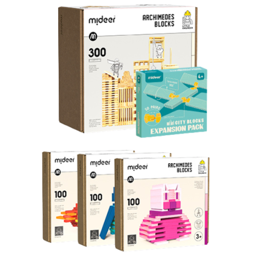 SADA BLOCKS stavebné kocky + farby 600 ks + spojky