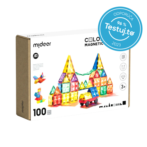 Farebná magnetická stavebnica - 100 ks