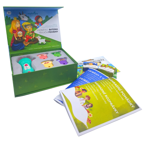 SADA Detská premietacia baterka  8 rozprávok a 4 príbehy II