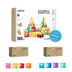 SADA Stavebnice 100 ks + Magnetické dieliky CELKOM 140 ks