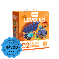 LEVEL UP! 02 - Dinosaury v akcii puzzle 4v1