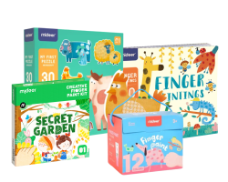 Prvé tvorenie s Mideer – farby, maľovanie a puzzle pre najmenších