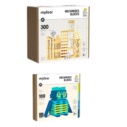 SADA  BLOCKS stavebné kocky + chladné farby 400 ks