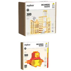 SADA BLOCKS stavebné kocky + teplé farby 400 ks