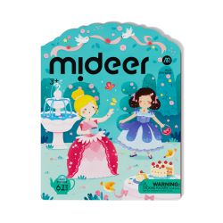Opakovane použiteľné gélové samolepky - Princezná - 61 ks