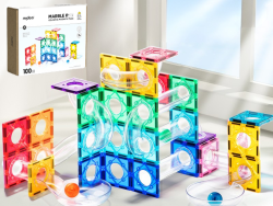 Farebná magnetická guľôčková dráha 100 ks