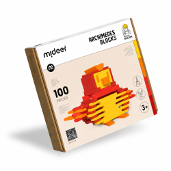 ARCHIMEDES BLOCKS drevené stavebné kocky teplé farby 100 ks